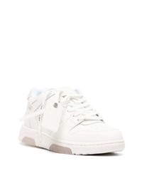 weiße verzierte Leder niedrige Sneakers von Off-White