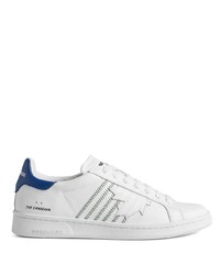 weiße verzierte Leder niedrige Sneakers von DSQUARED2