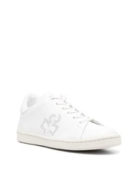 weiße verzierte Leder niedrige Sneakers von MARANT