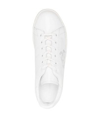 weiße verzierte Leder niedrige Sneakers von MARANT