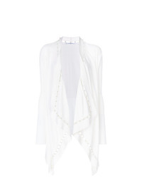 weiße verzierte Strickjacke mit einer offenen Front von Givenchy