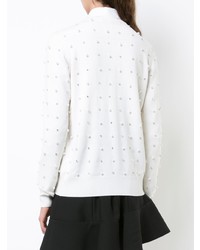 weiße verzierte Strickjacke von Givenchy
