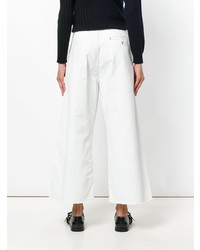 weiße weite Hose aus Jeans von MM6 MAISON MARGIELA