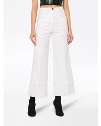 weiße weite Hose aus Jeans von Miu Miu