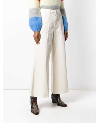 weiße weite Hose aus Jeans von Ganni