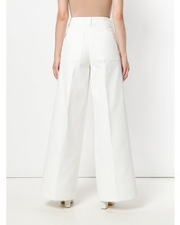 weiße weite Hose von Jil Sander Navy