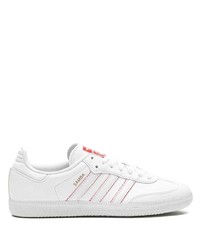 weiße Wildleder niedrige Sneakers von adidas
