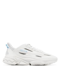 weiße Wildleder niedrige Sneakers von adidas