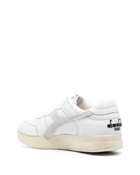 weiße Wildleder niedrige Sneakers von Diadora