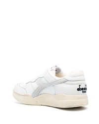 weiße Wildleder niedrige Sneakers von Diadora
