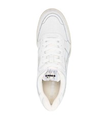 weiße Wildleder niedrige Sneakers von Diadora