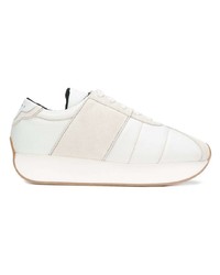 weiße Wildleder niedrige Sneakers von Marni