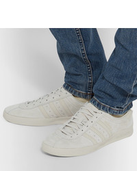 weiße Wildleder niedrige Sneakers von adidas Originals