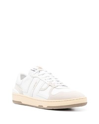 weiße Wildleder niedrige Sneakers von Lanvin