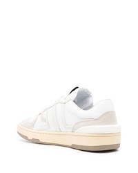 weiße Wildleder niedrige Sneakers von Lanvin