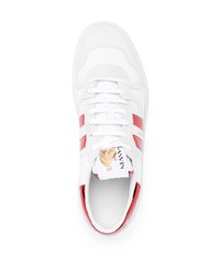 weiße Wildleder niedrige Sneakers von Lanvin