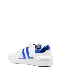 weiße Wildleder niedrige Sneakers von Lanvin