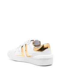 weiße Wildleder niedrige Sneakers von Lanvin