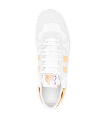 weiße Wildleder niedrige Sneakers von Lanvin