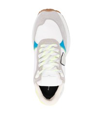 weiße Wildleder niedrige Sneakers von Philippe Model Paris