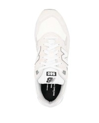 weiße Wildleder niedrige Sneakers von Comme des Garcons Homme