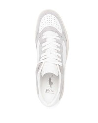 weiße Wildleder niedrige Sneakers von Polo Ralph Lauren