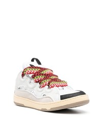 weiße Wildleder niedrige Sneakers von Lanvin