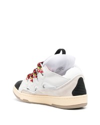 weiße Wildleder niedrige Sneakers von Lanvin