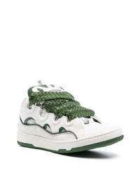 weiße Wildleder niedrige Sneakers von Lanvin