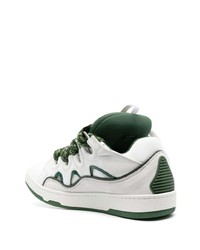 weiße Wildleder niedrige Sneakers von Lanvin