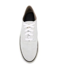 weiße Wildleder niedrige Sneakers von Ermenegildo Zegna