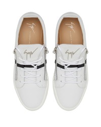 weiße Wildleder niedrige Sneakers von Giuseppe Zanotti