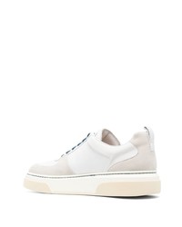 weiße Wildleder niedrige Sneakers von Ferragamo