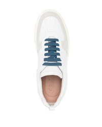 weiße Wildleder niedrige Sneakers von Ferragamo