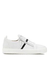 weiße Wildleder niedrige Sneakers von Giuseppe Zanotti