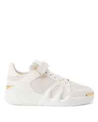 weiße Wildleder niedrige Sneakers von Giuseppe Zanotti