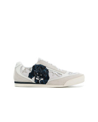 weiße Wildleder niedrige Sneakers von Just Cavalli