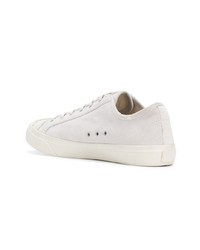 weiße Wildleder niedrige Sneakers von YMC