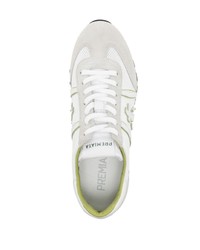 weiße Wildleder niedrige Sneakers von Premiata