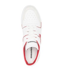 weiße Wildleder niedrige Sneakers von DSQUARED2