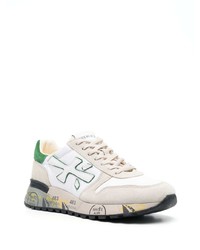 weiße Wildleder niedrige Sneakers von Premiata