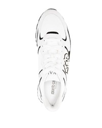weiße Wildleder niedrige Sneakers von Roberto Cavalli