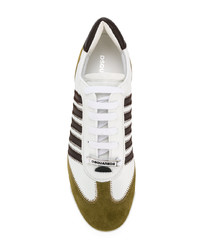 weiße Wildleder niedrige Sneakers von DSQUARED2