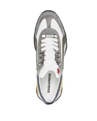 weiße Wildleder niedrige Sneakers von DSQUARED2