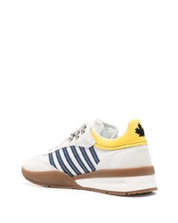 weiße Wildleder niedrige Sneakers von DSQUARED2