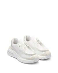 weiße Wildleder niedrige Sneakers von Prada