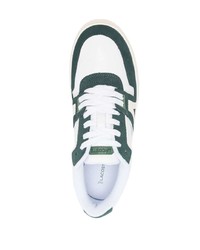 weiße Wildleder niedrige Sneakers von Lacoste