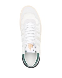 weiße Wildleder niedrige Sneakers von Lanvin