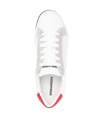 weiße Wildleder niedrige Sneakers von DSQUARED2