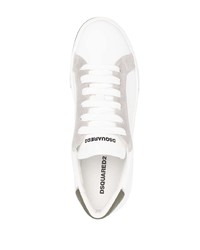 weiße Wildleder niedrige Sneakers von DSQUARED2